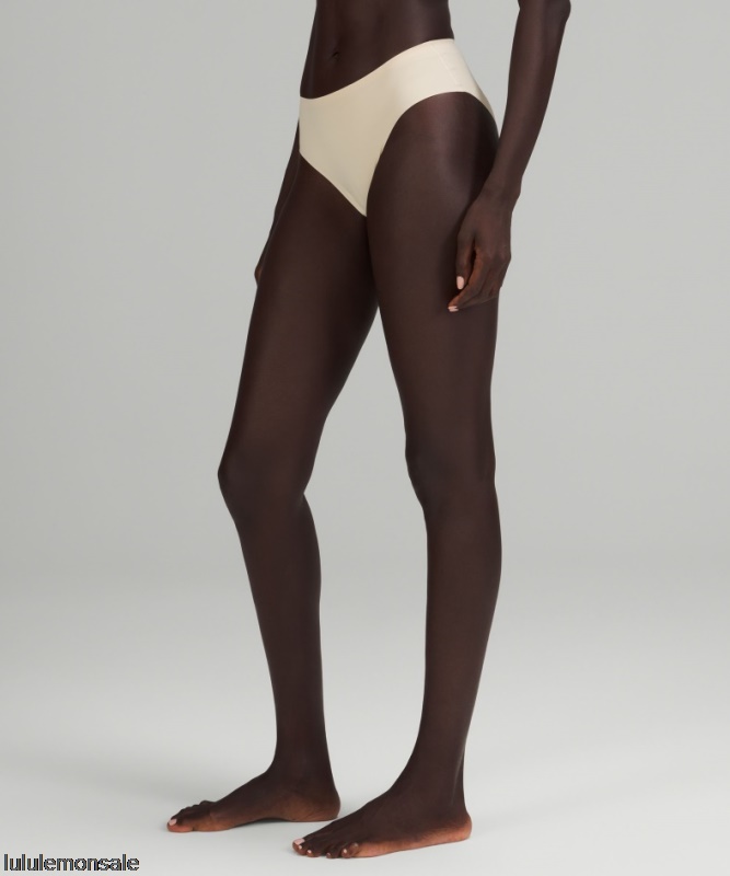 Lululemon Damen DELULU576 | Invisiwear Mittelhohe Bikini Unterwäsche Helles Leinen